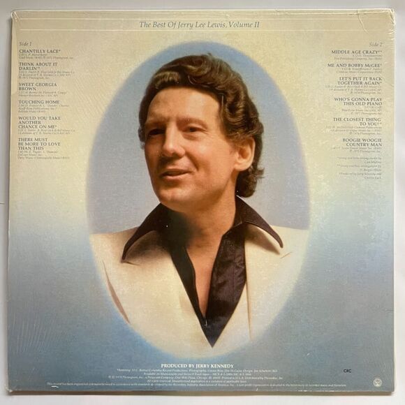 Jerry Lee Lewis  Used Vinyl Record Best Of Vol 2 NICE SHAPE Country Music 1978 - Picture 2 of 4